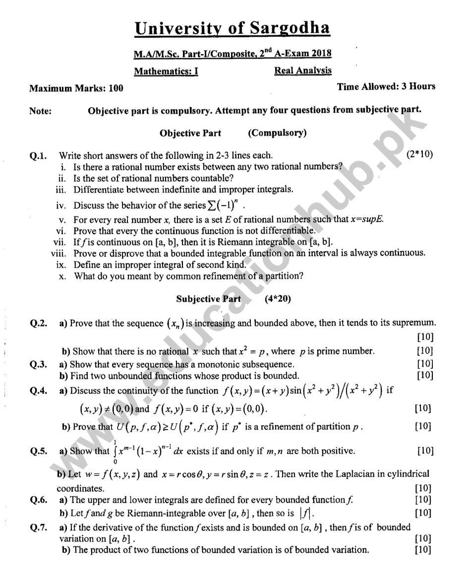 msc mathematics dissertation topics