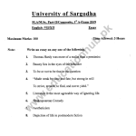 Paper 7- Essay MA English-2 UOS 1-A-2019