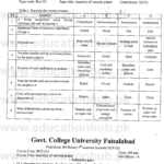 BOT-511 BS Botany GCUF Past Paper Fall 2019