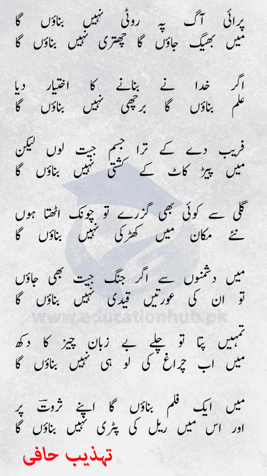 Tahzeeb Hafi Poetry G4
