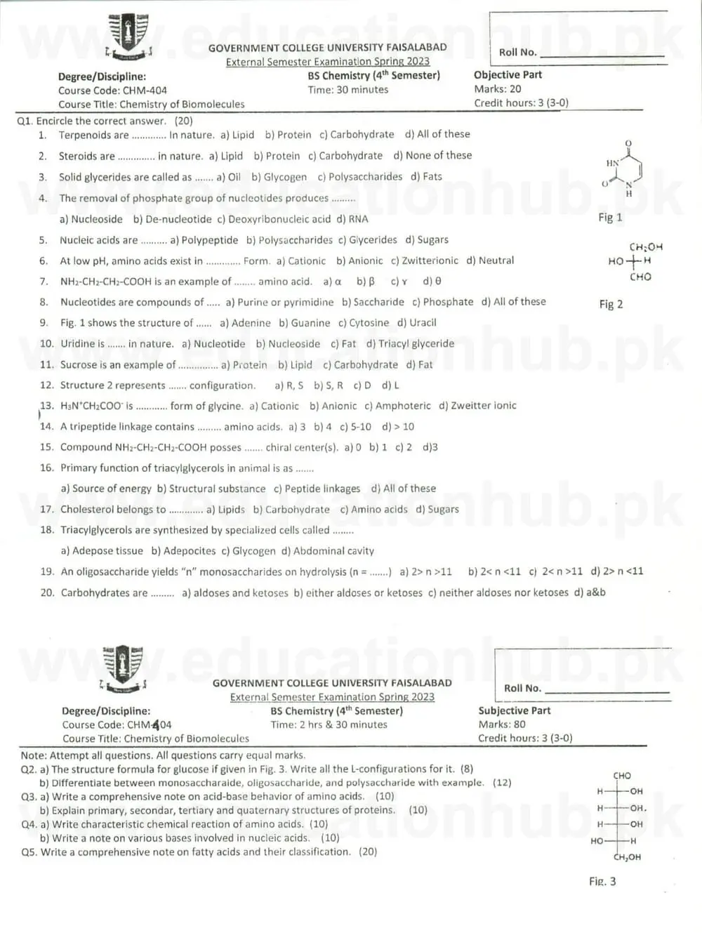 CHM-404 BS CHEMISTRY GCUF Past Paper 2023.jpg